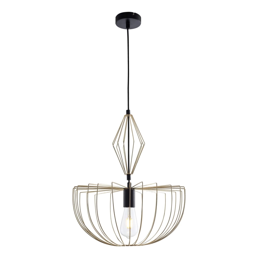 Luster na lanku JASMINA 1xE27/20W/230V pr. 40 cm zlatá