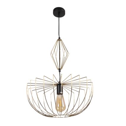 Luster na lanku JASMINA 1xE27/20W/230V pr. 40 cm zlatá