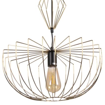 Luster na lanku JASMINA 1xE27/20W/230V pr. 40 cm zlatá
