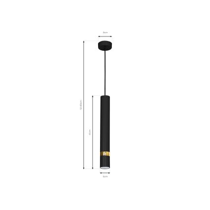 Luster na lanku JOKER 1xGU10/25W/230V čierna
