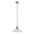 Luster na lanku JULL 1xE27/15W/230V lesklý chróm/číre sklo