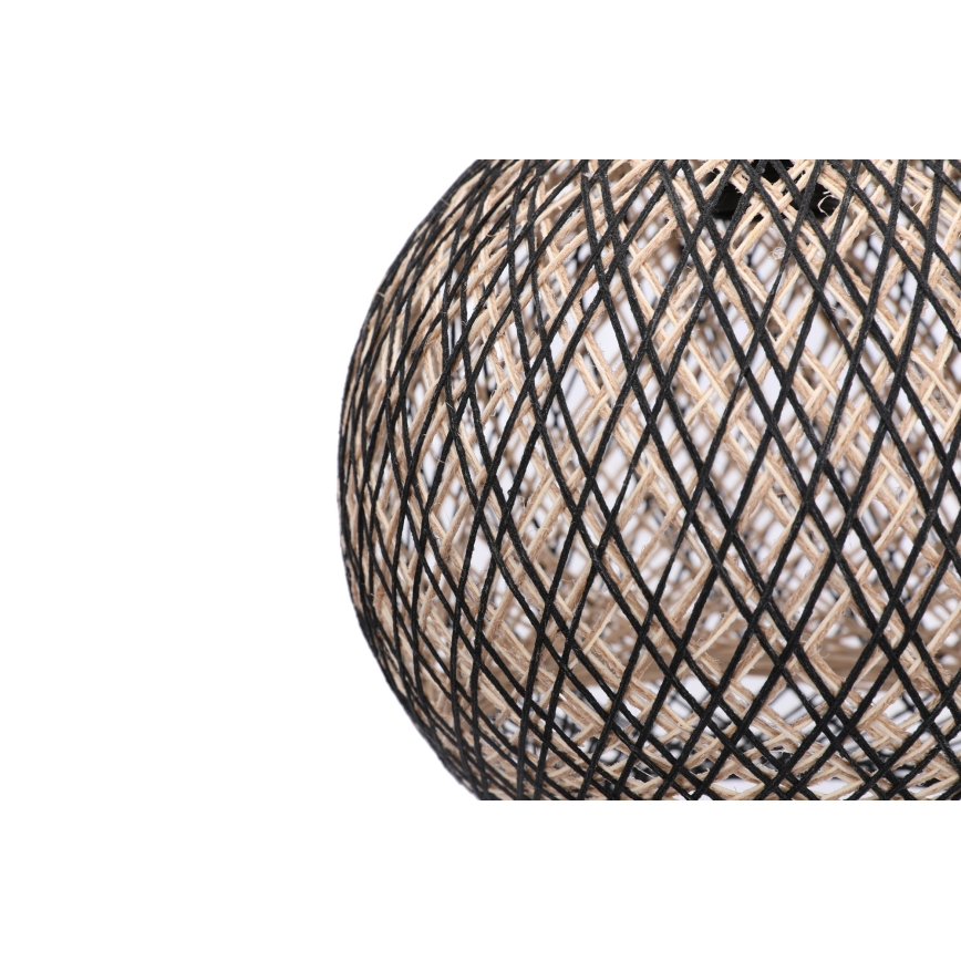 Luster na lanku JUTE 1xE27/60W/230V čierna