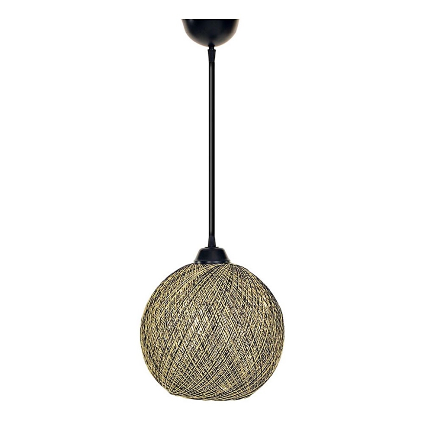 Luster na lanku JUTE 1xE27/60W/230V žltá