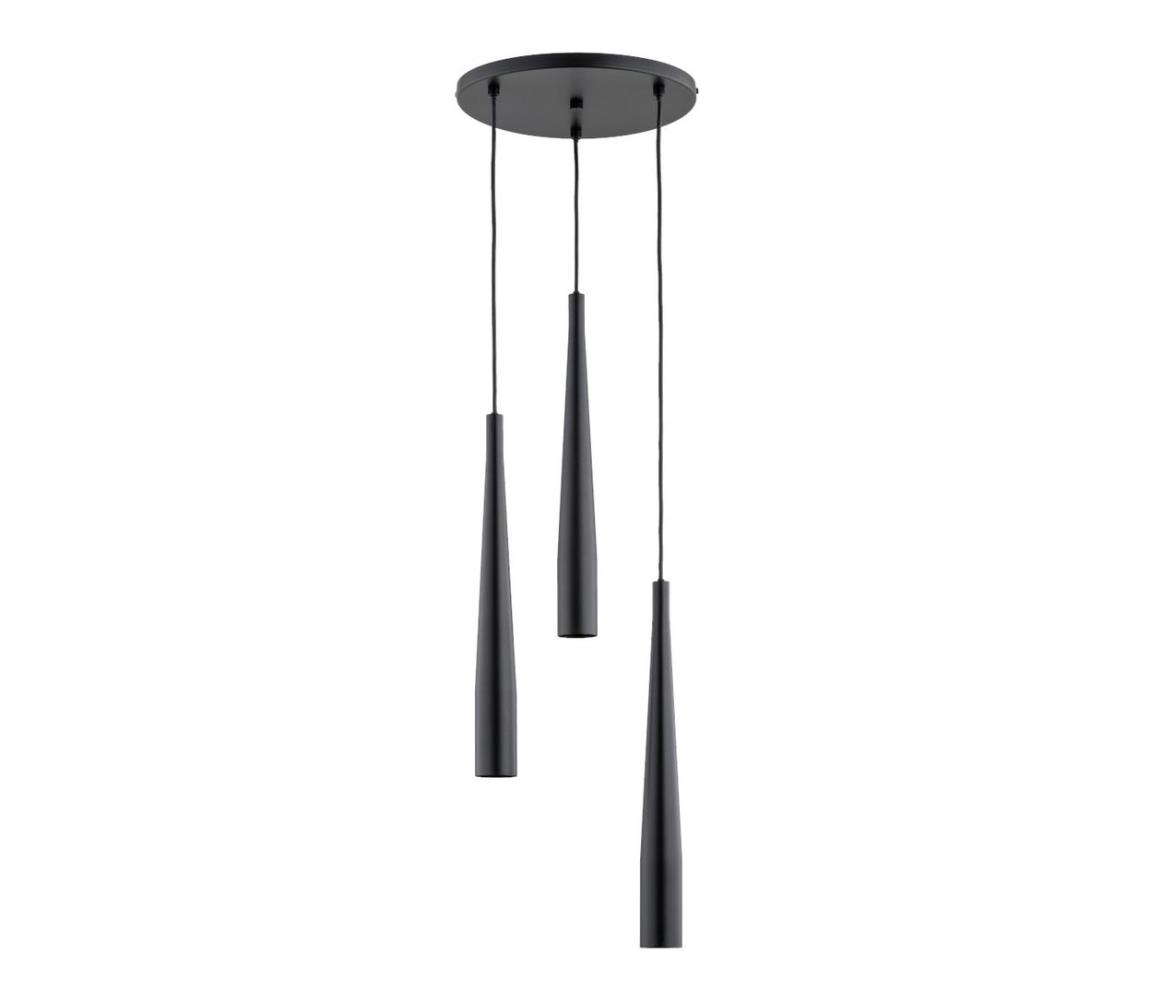  Luster na lanku KALINI 3xGU10/40W/230V pr. 30 cm čierna 62302