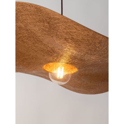 Luster na lanku KAPELLO 1xE27/60W/230V pr. 55 cm čierna/medená