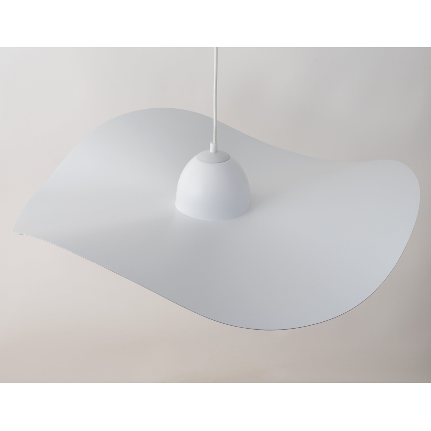 Luster na lanku KAPELLO 1xE27/60W/230V pr. 76 cm biela/zlatá
