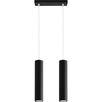 Luster na lanku KARADON 2xGU10/30W/230V čierna