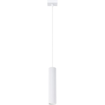 Luster na lanku KARBON 1xGU10/10W/230V biela