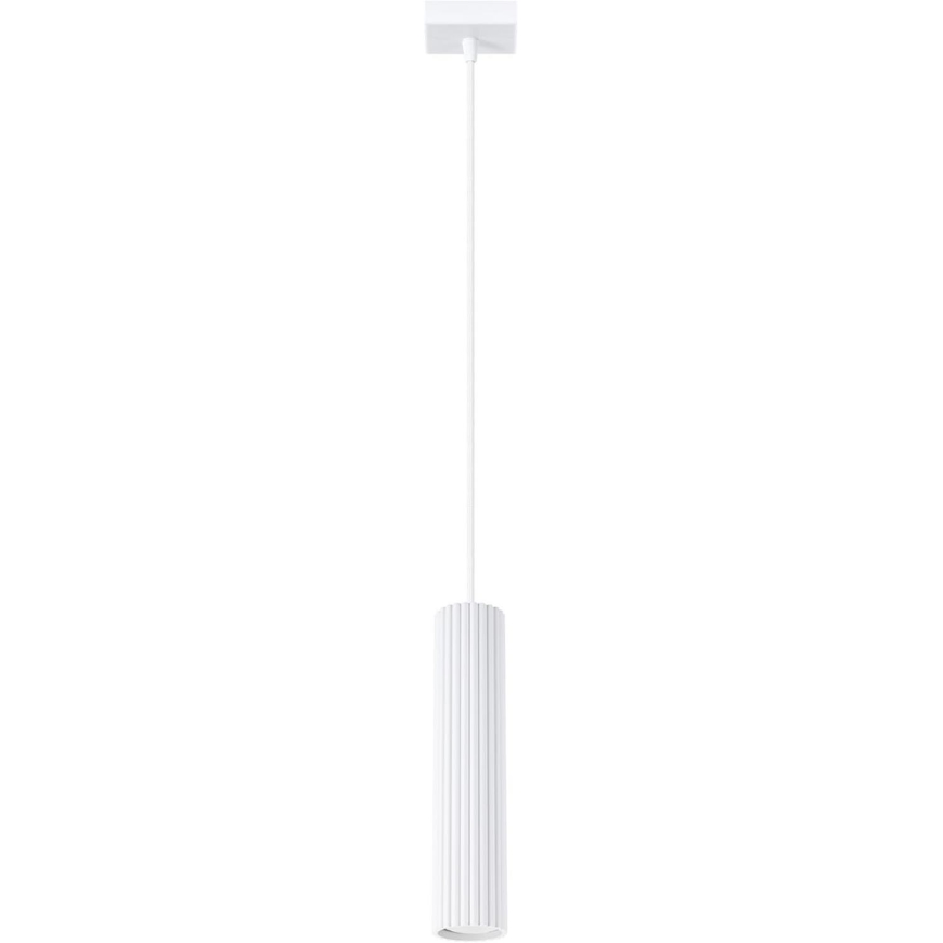Luster na lanku KARBON 1xGU10/10W/230V biela
