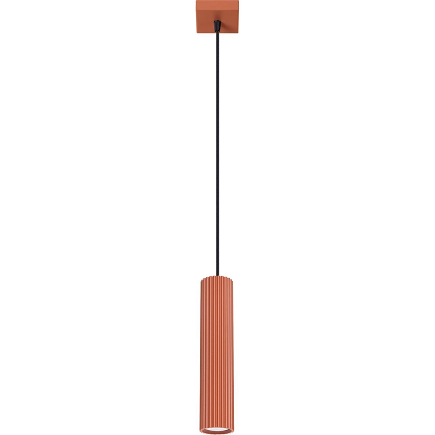 Luster na lanku KARBON 1xGU10/10W/230V červená