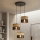 Luster na lanku KARBON 3xE27/15W/230V čierna/hnedá