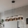 Luster na lanku KARBON 4xE27/15W/230V čierna/sivá