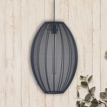 Luster na lanku KAREI 1xE27/20W/230V pr. 30 cm čierna