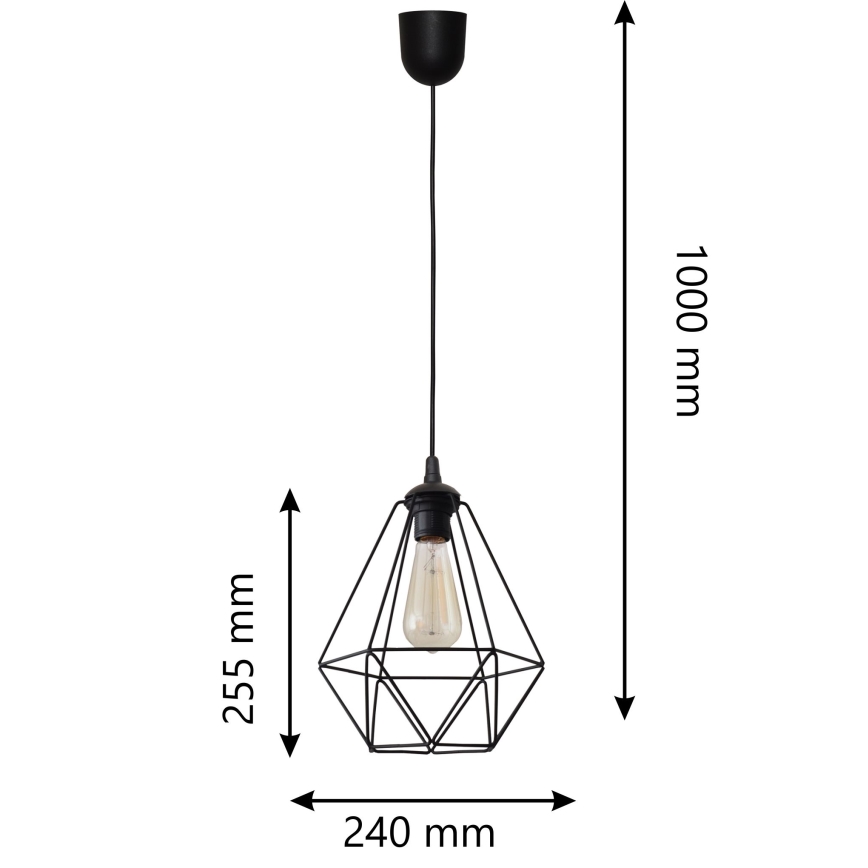 Luster na lanku KARO 1xE27/15W/230V