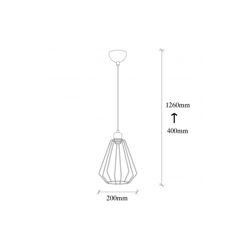 Luster na lanku KESE 1xE27/40W/230V