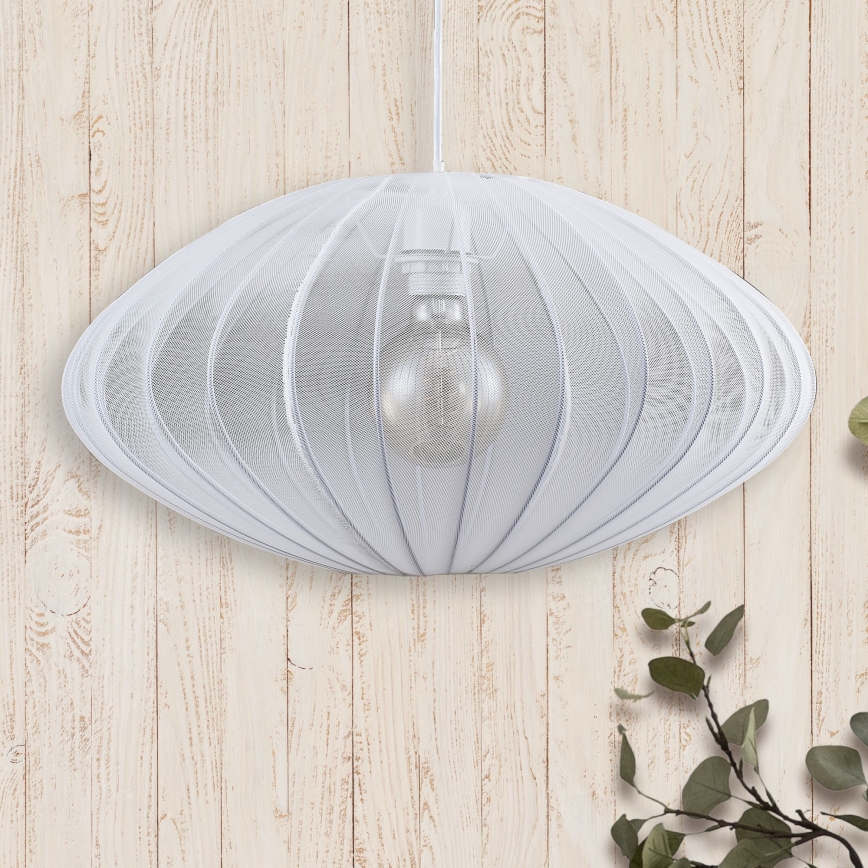 Luster na lanku KINU 1xE27/20W/230V pr. 50 cm biela