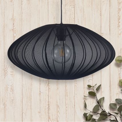 Luster na lanku KINU 1xE27/20W/230V pr. 50 cm čierna