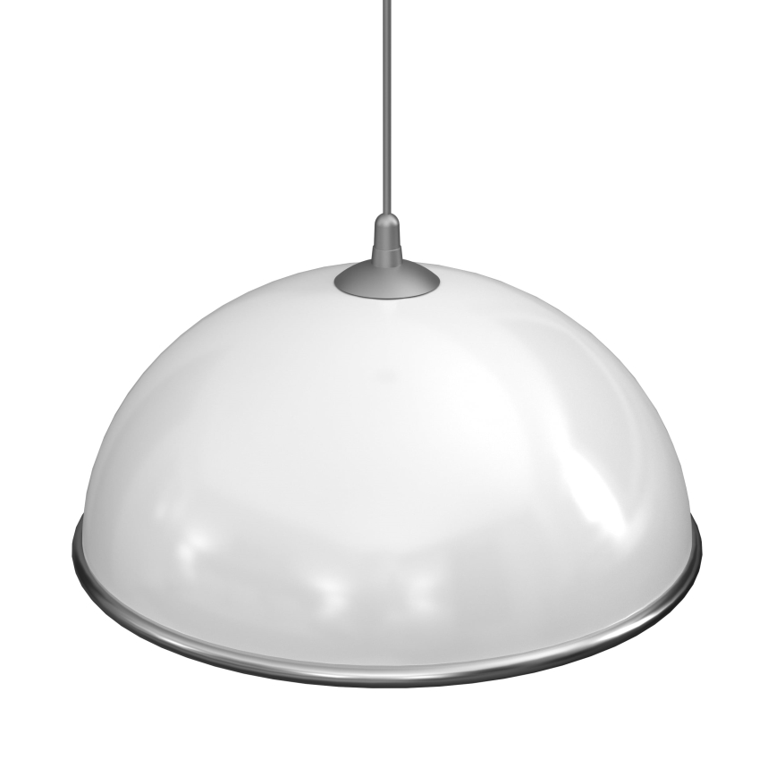 Luster na lanku KITCHEN 1xE27/15W/230V biela/lesklý chróm