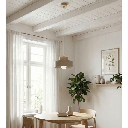 Luster na lanku KIVI 1xE27/15W/230V, béžový
