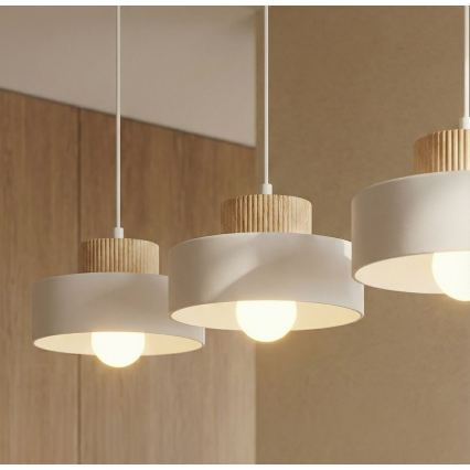 Luster na lanku KIVI 3xE27/15W/230V biela