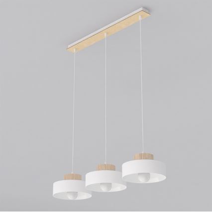 Luster na lanku KIVI 3xE27/15W/230V biela