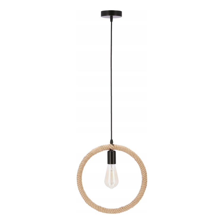 Luster na lanku KOLO 1xE27/40W/230V béžová/čierna