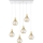 Luster na lanku LACRIMA HONEY 6xE27/60W/230V biela/zlatá/dymová béžová
