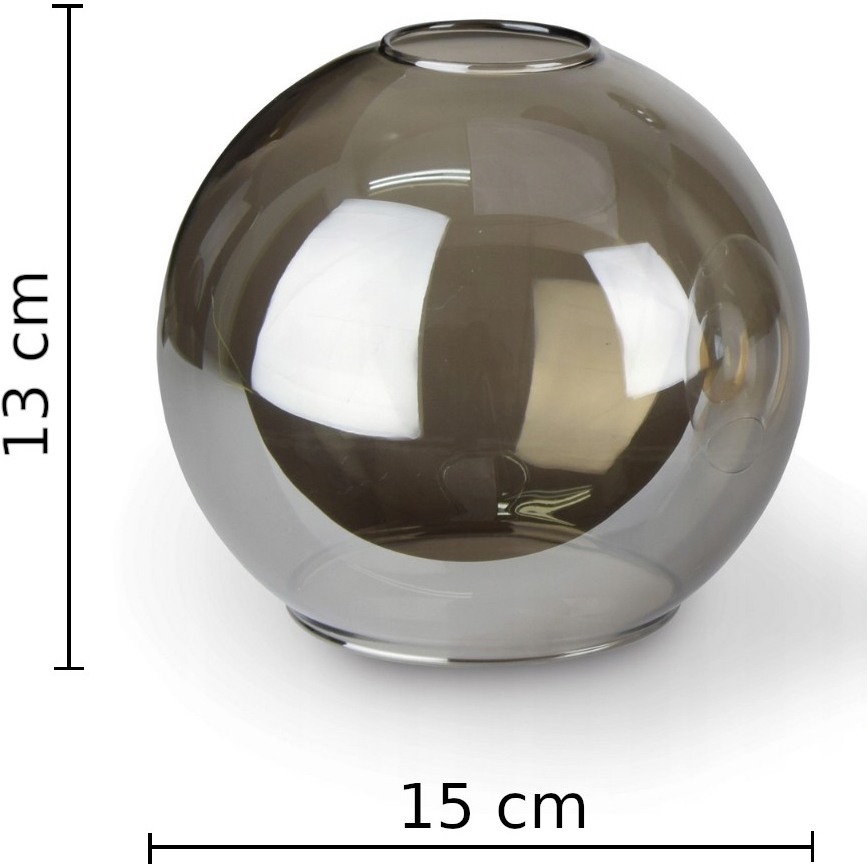 Luster na lanku LACRIMA SMOKY 1xE27/60W/230V
