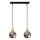 Luster na lanku LACRIMA SMOKY 2xE27/60W/230V