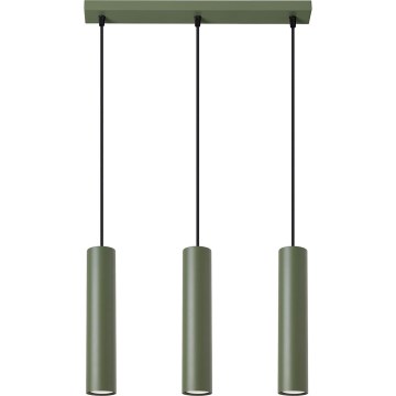 Luster na lanku LAGOS 3xGU10/10W/230V zelená