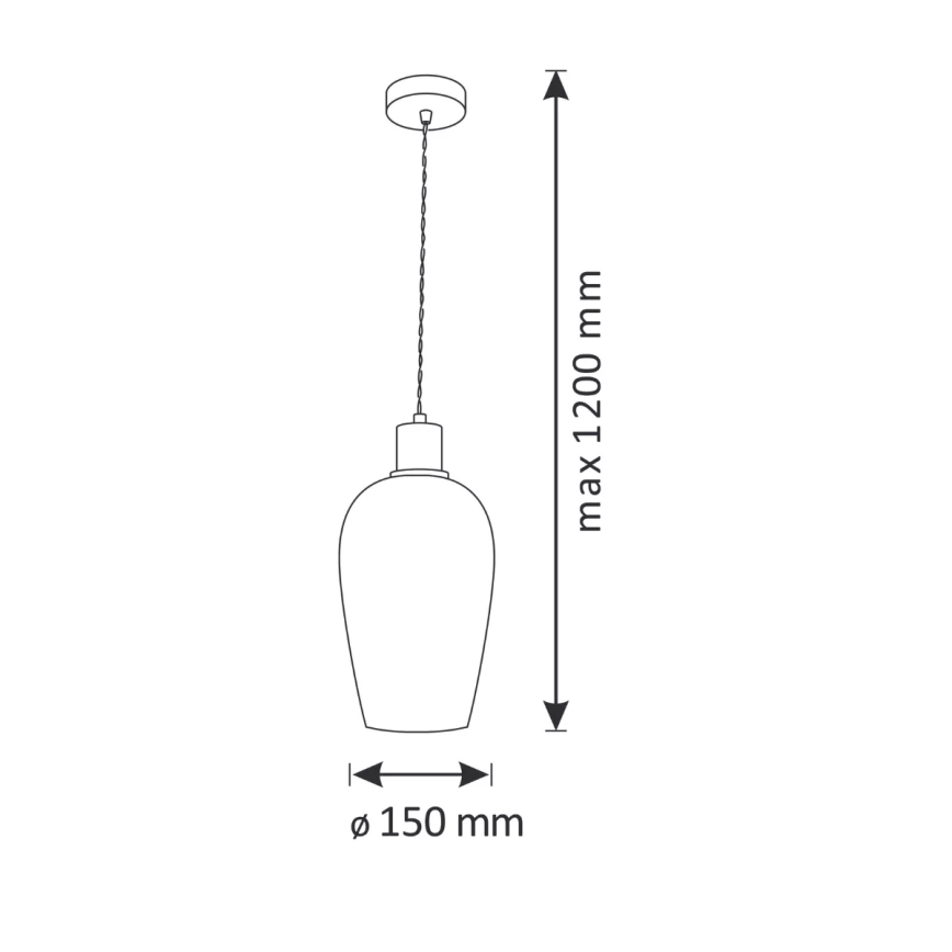 Luster na lanku LAGRI 1xE27/20W/230V