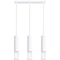 Luster na lanku LAMI 3xGU10/10W/230V biela