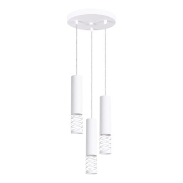 Luster na lanku LAMI 3xGU10/10W/230V biela