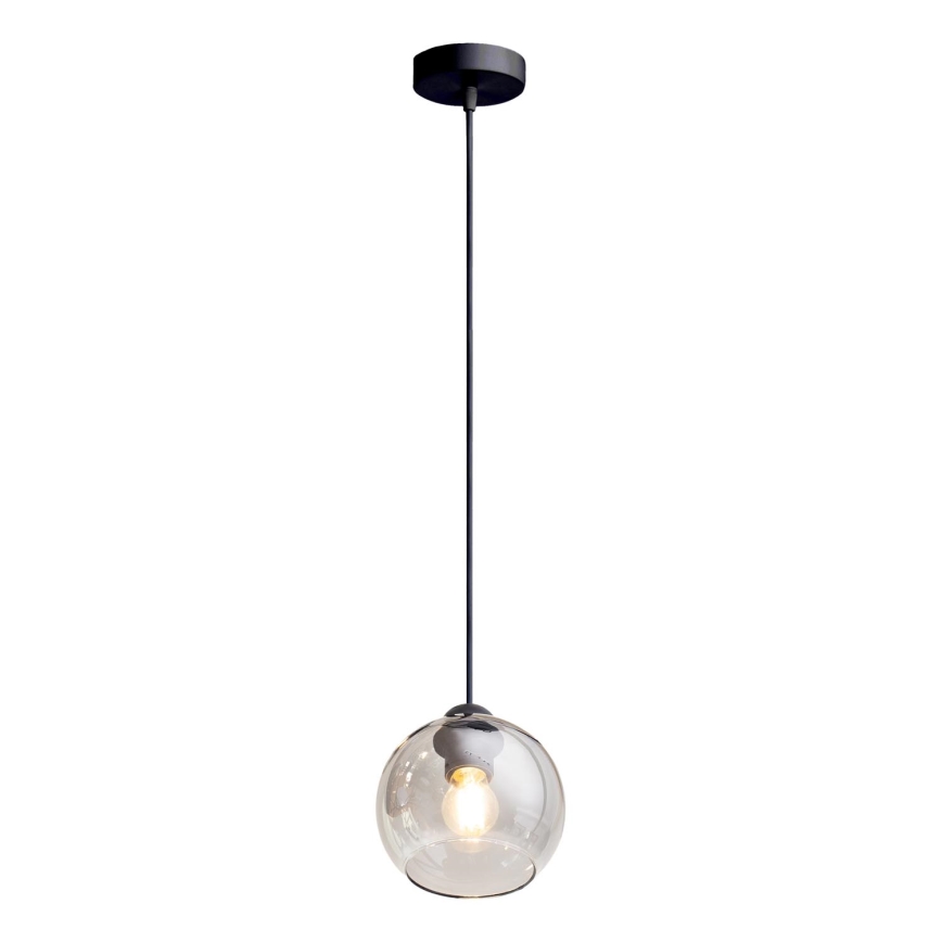 Luster na lanku LATIL 1xE27/60W/230V čierna