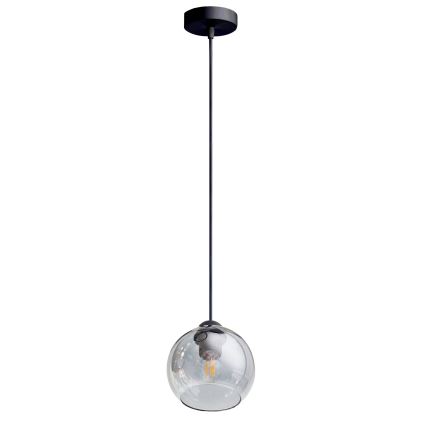 Luster na lanku LATIL 1xE27/60W/230V čierna