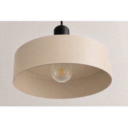 Luster na lanku LATTE 3xE27/60W/230V béžová/čierna