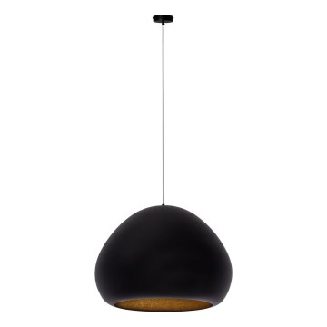 Luster na lanku LAVA 1xE27/15W/230V čierna/zlatá