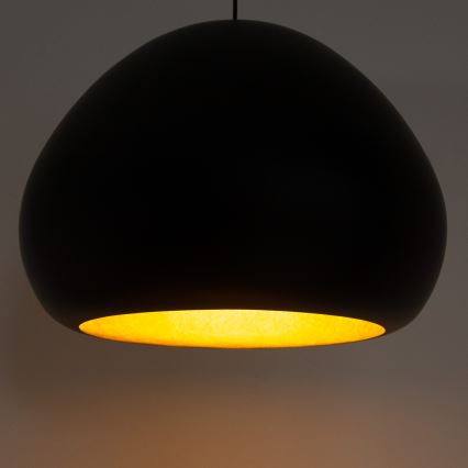 Luster na lanku LAVA 1xE27/15W/230V čierna/zlatá