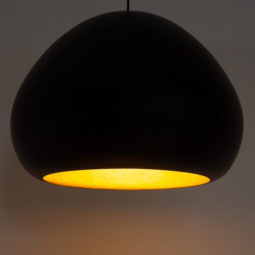 Luster na lanku LAVA 1xE27/15W/230V čierna/zlatá