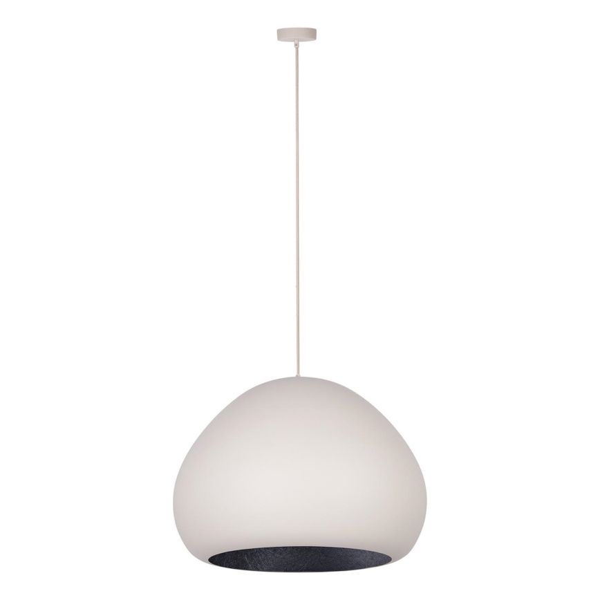 Luster na lanku LAVA 1xE27/15W/230V krémová/čierna