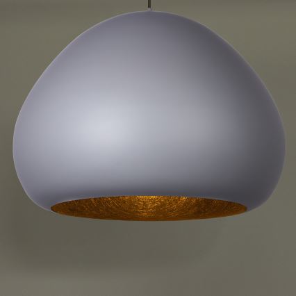 Luster na lanku LAVA 1xE27/15W/230V šedá/čierna