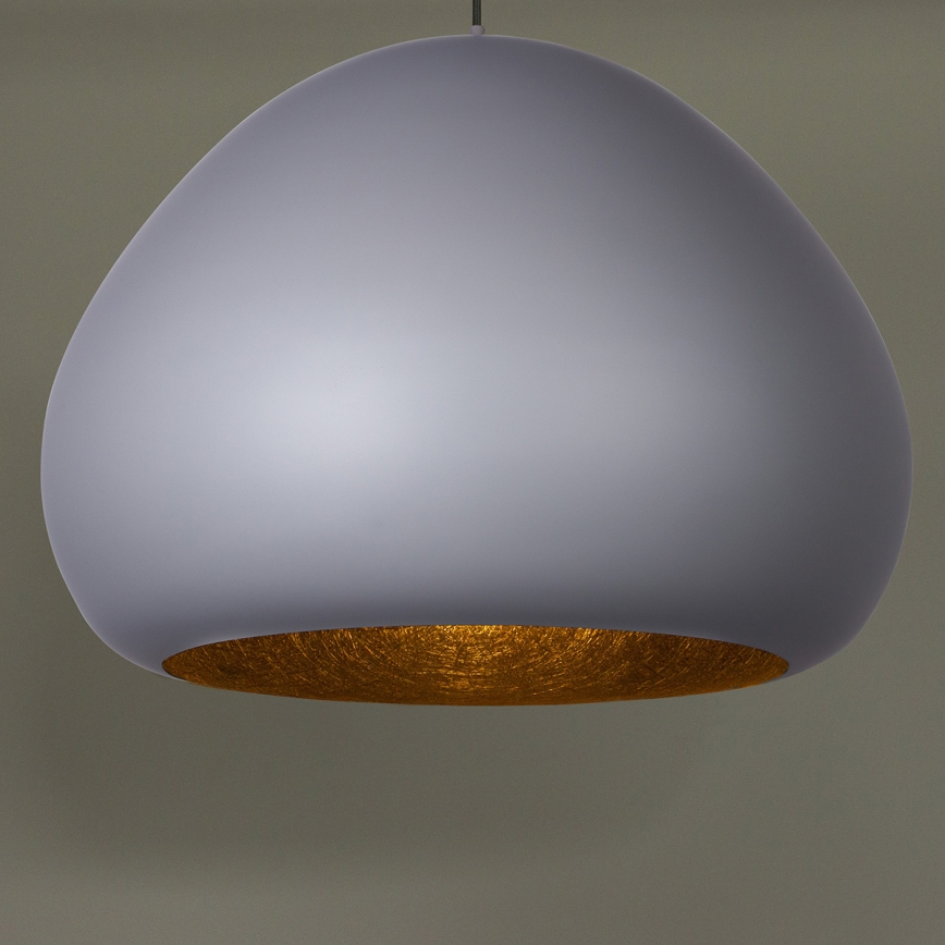 Luster na lanku LAVA 1xE27/15W/230V šedá/čierna