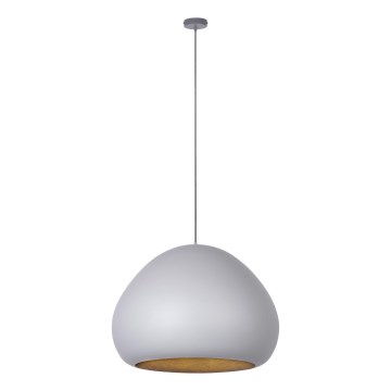 Luster na lanku LAVA 1xE27/15W/230V šedá/zlatá