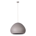Luster na lanku LAVA 1xE27/15W/230V taupe/čierna