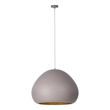 Luster na lanku LAVA 1xE27/15W/230V taupe/zlatá