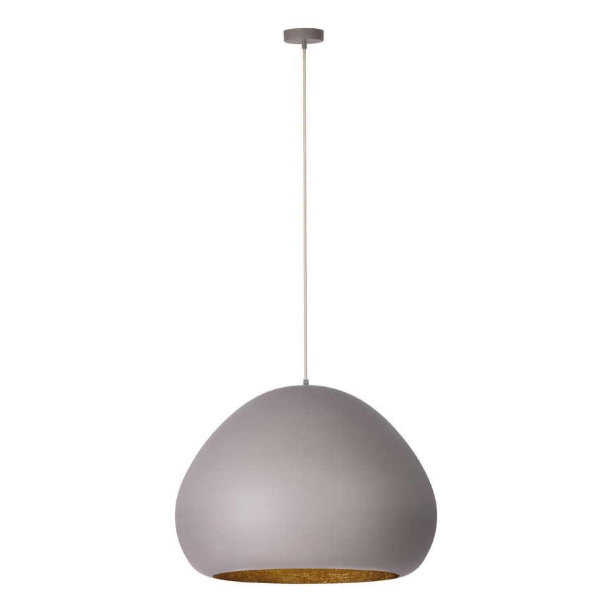 Luster na lanku LAVA 1xE27/15W/230V taupe/zlatá