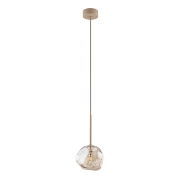 Luster na lanku LAVA 1xG9/8W/230V béžová/dymová béžová