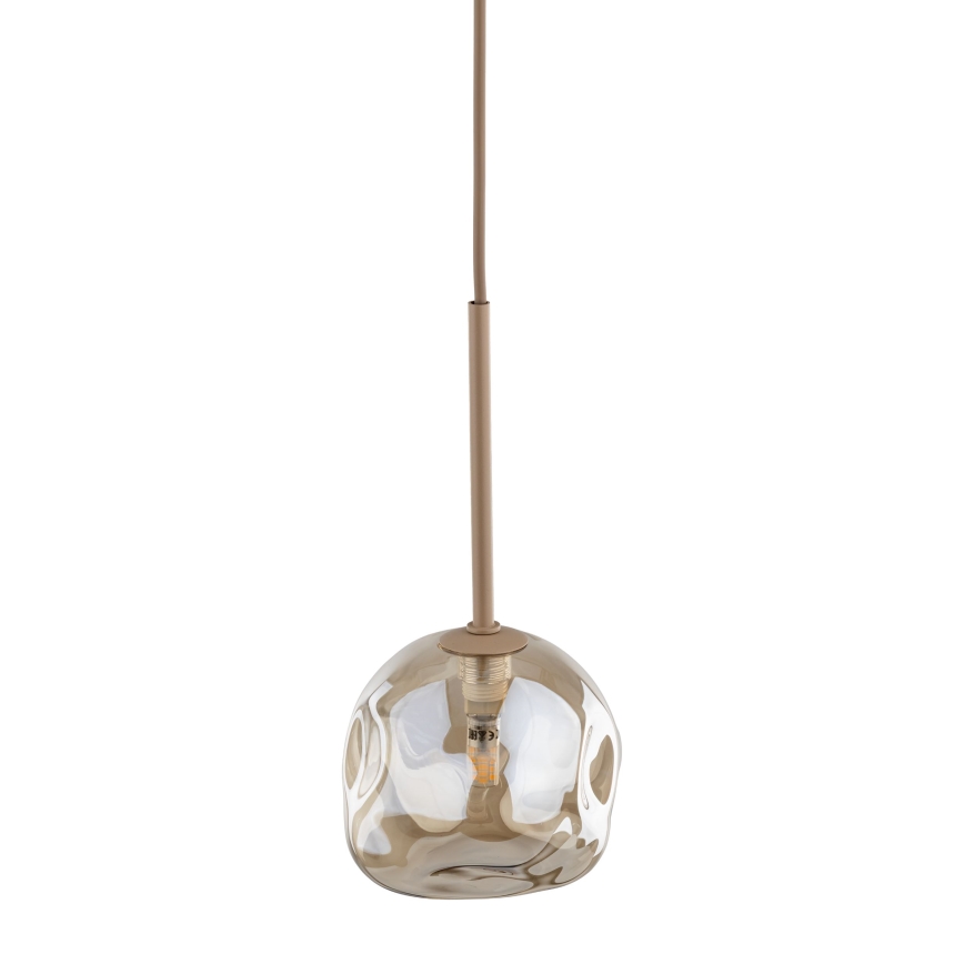 Luster na lanku LAVA 1xG9/8W/230V béžová/dymová béžová