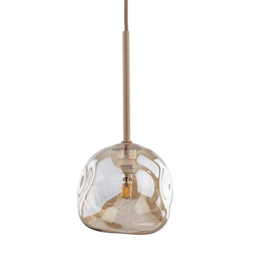Luster na lanku LAVA 1xG9/8W/230V béžová/dymová béžová