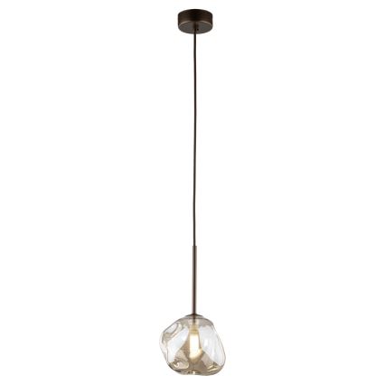 Luster na lanku LAVA 1xG9/8W/230V bronzová/dymová béžová